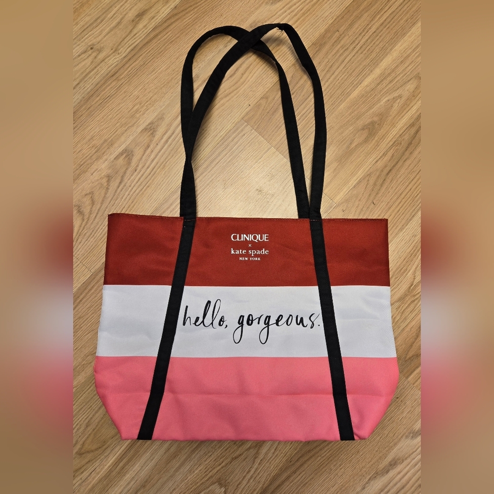 Kate Spade Clinique Red and Pink Tote Bag